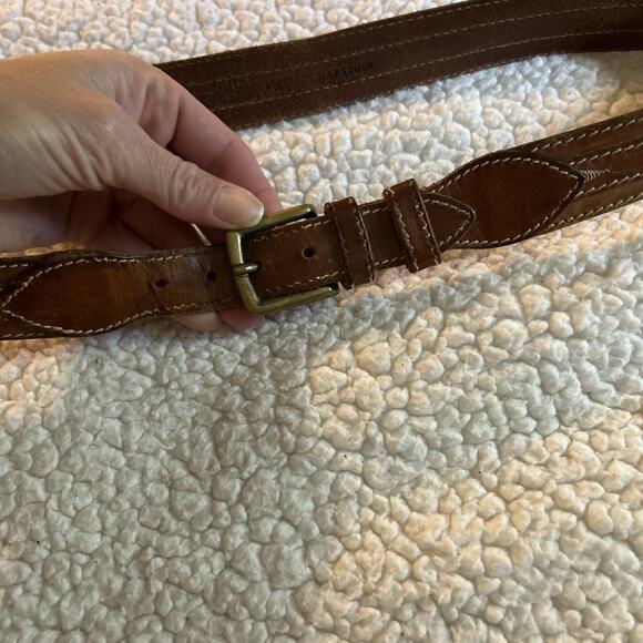 Banana Republic Men’s Full Grain Solid Leather Belt Brown Size 34 - Picture 2 of 14